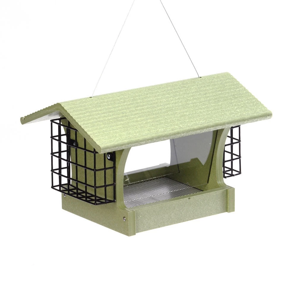 Birds Choice GREEN SOLUTIONS HOPPER FEEDER WITH SUETS - 3 QUART 2 Birds Choice GREEN SOLUTIONS HOPPER FEEDER WITH SUETS - 3 QUART